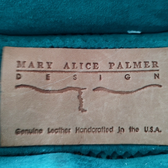 Vintage Mary Alice Palmer Hand Tooled Leather Hatbox Bag - Picture 3 of 9